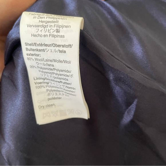 J. Crew Italian Stadium Cloth Nello Gori Cocoon Jacket Wool Coat Size 4P Petite - Picture 4 of 7